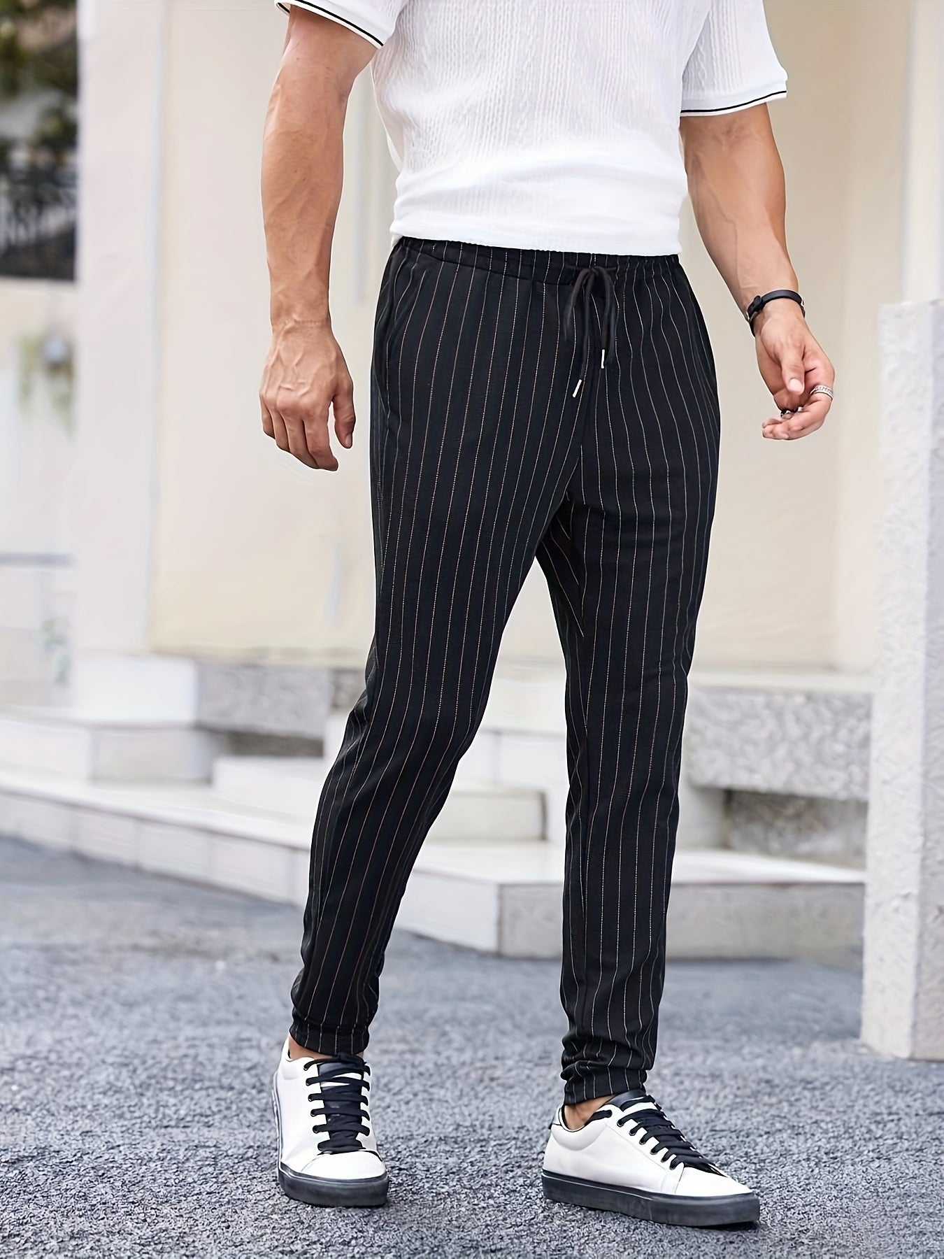 Striped Pants With Pockets