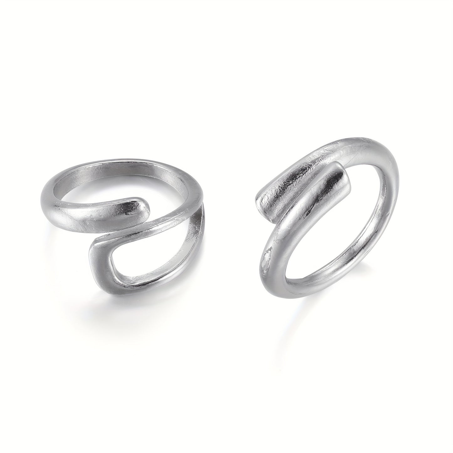 Adjustable Irregular Rings Set