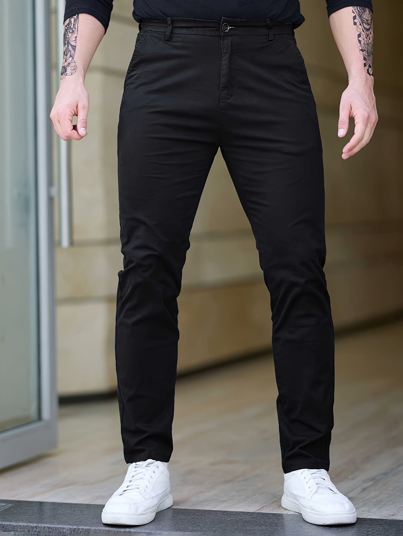 Slim-fit Cotton Pants