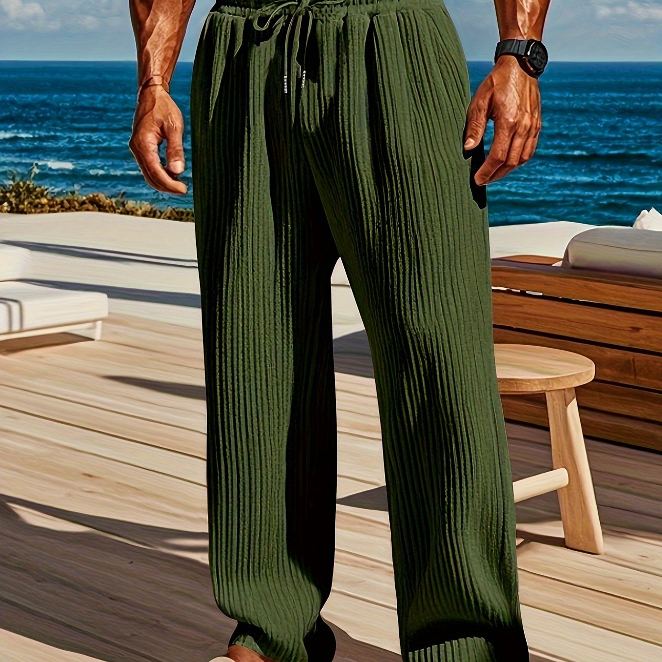 Casual Ribbed Pants