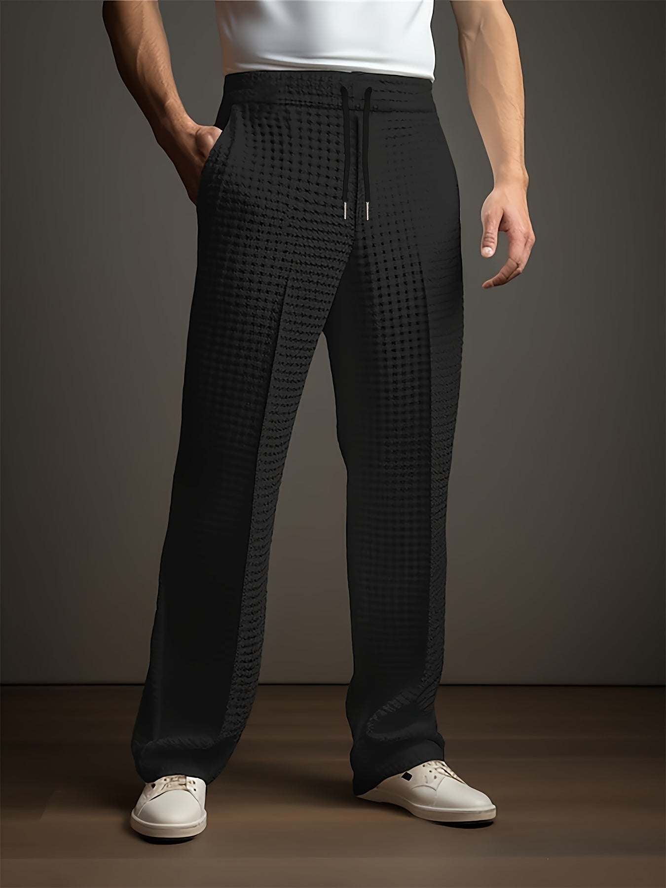 Textured Casual Pants