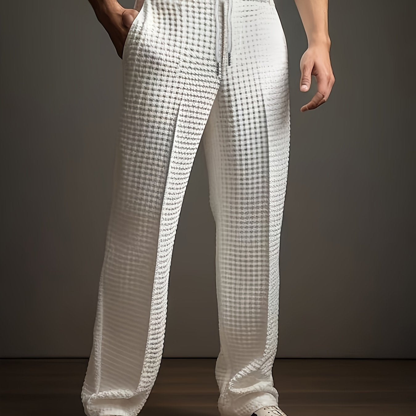 Textured Casual Pants