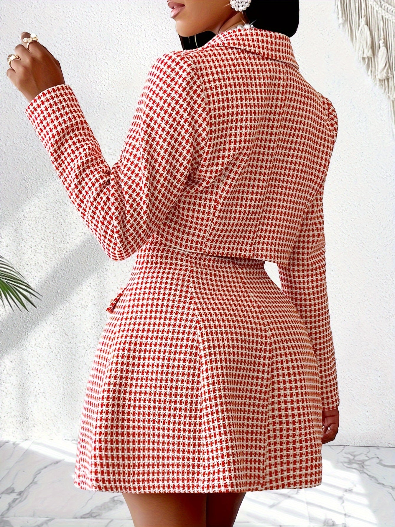 Elegant Plaid Dress Outfit