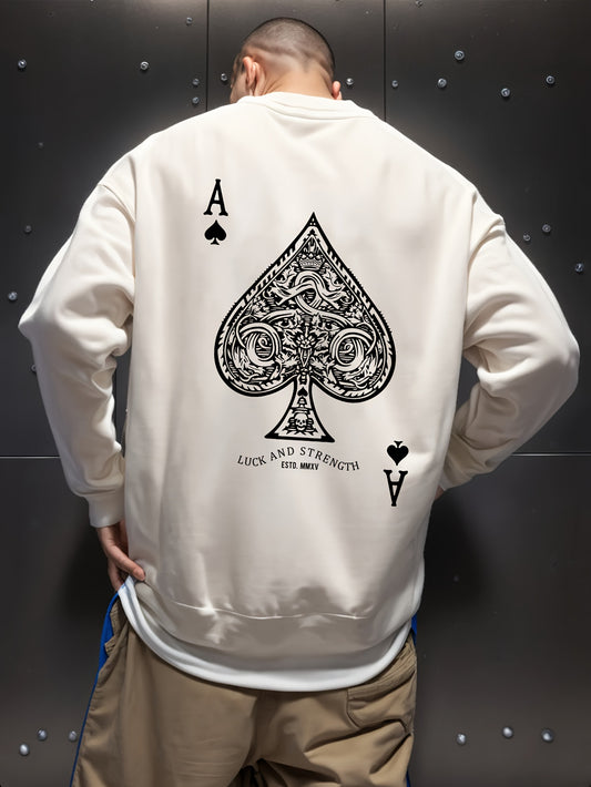 Ace of Spades Print Sweatshirt