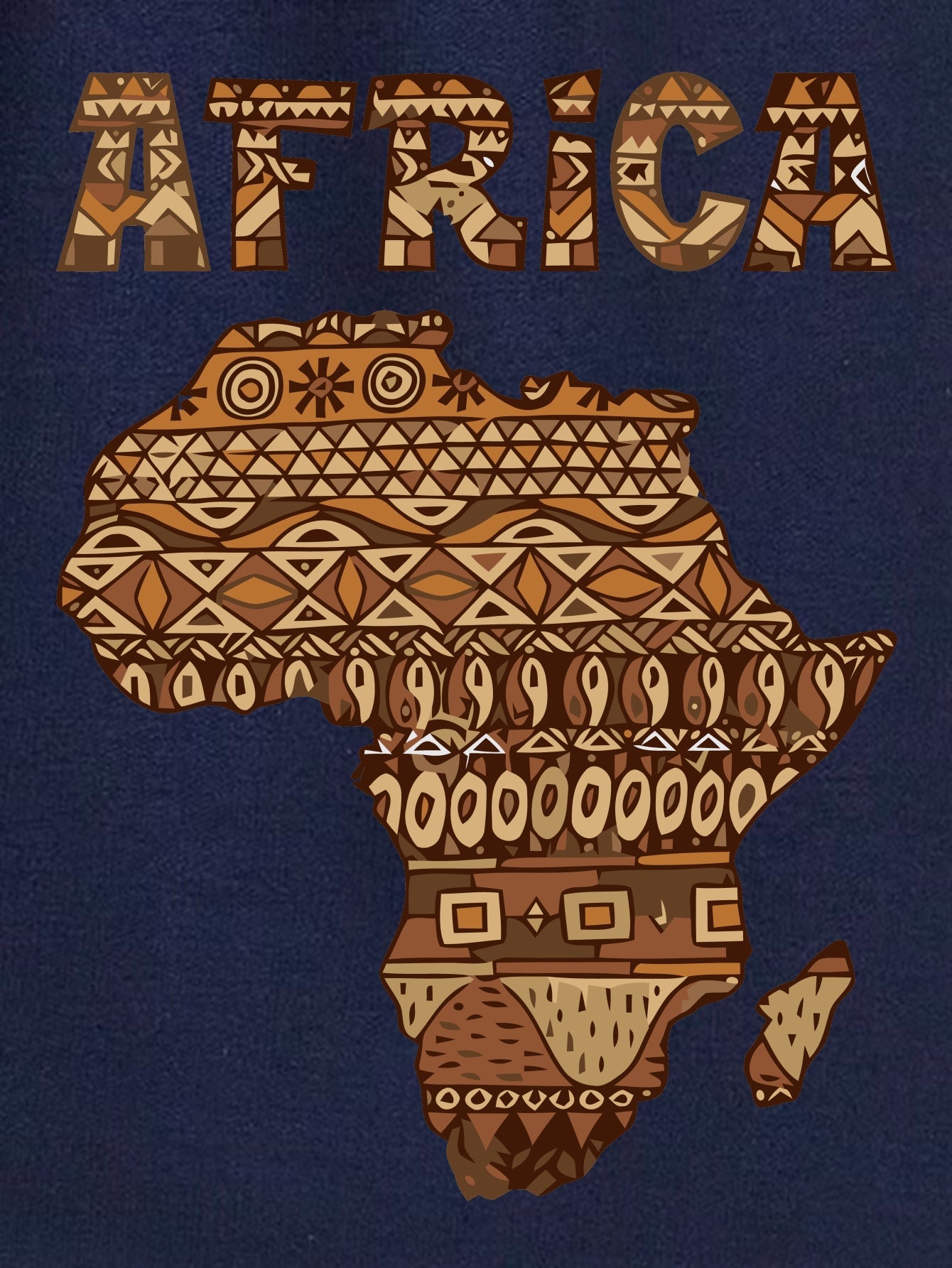 Africa Map Print Sweatpants