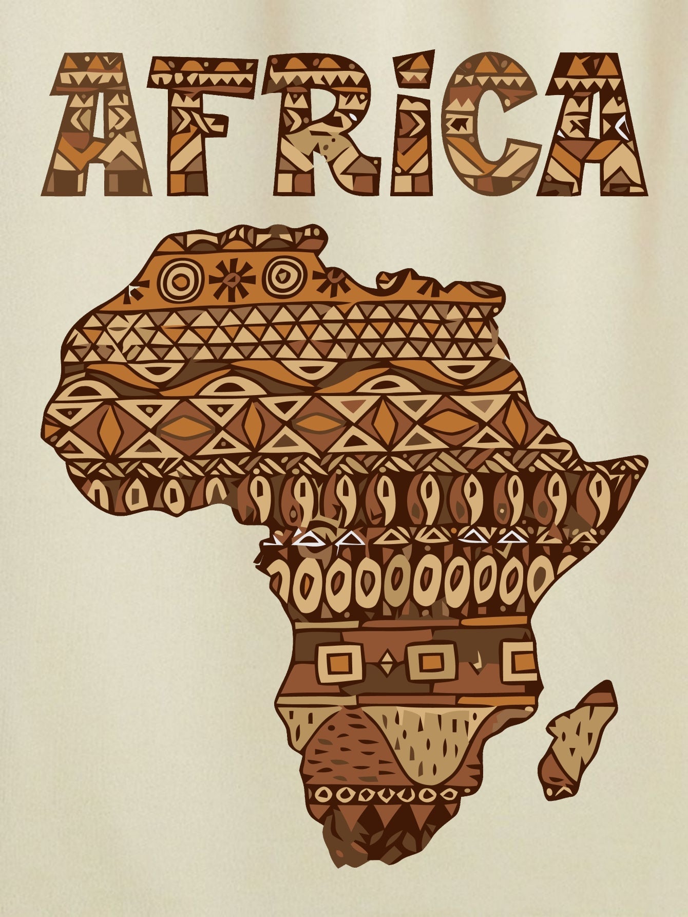 Africa Map Print Sweatpants