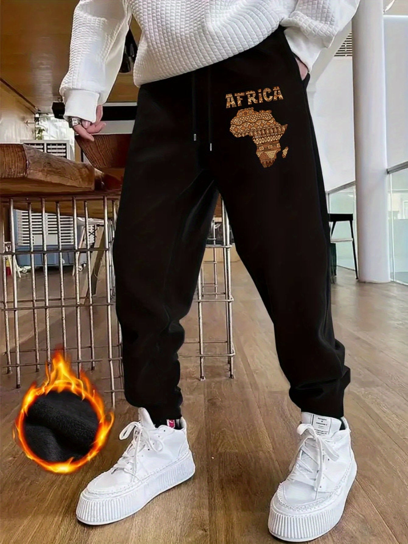 Africa Map Print Sweatpants