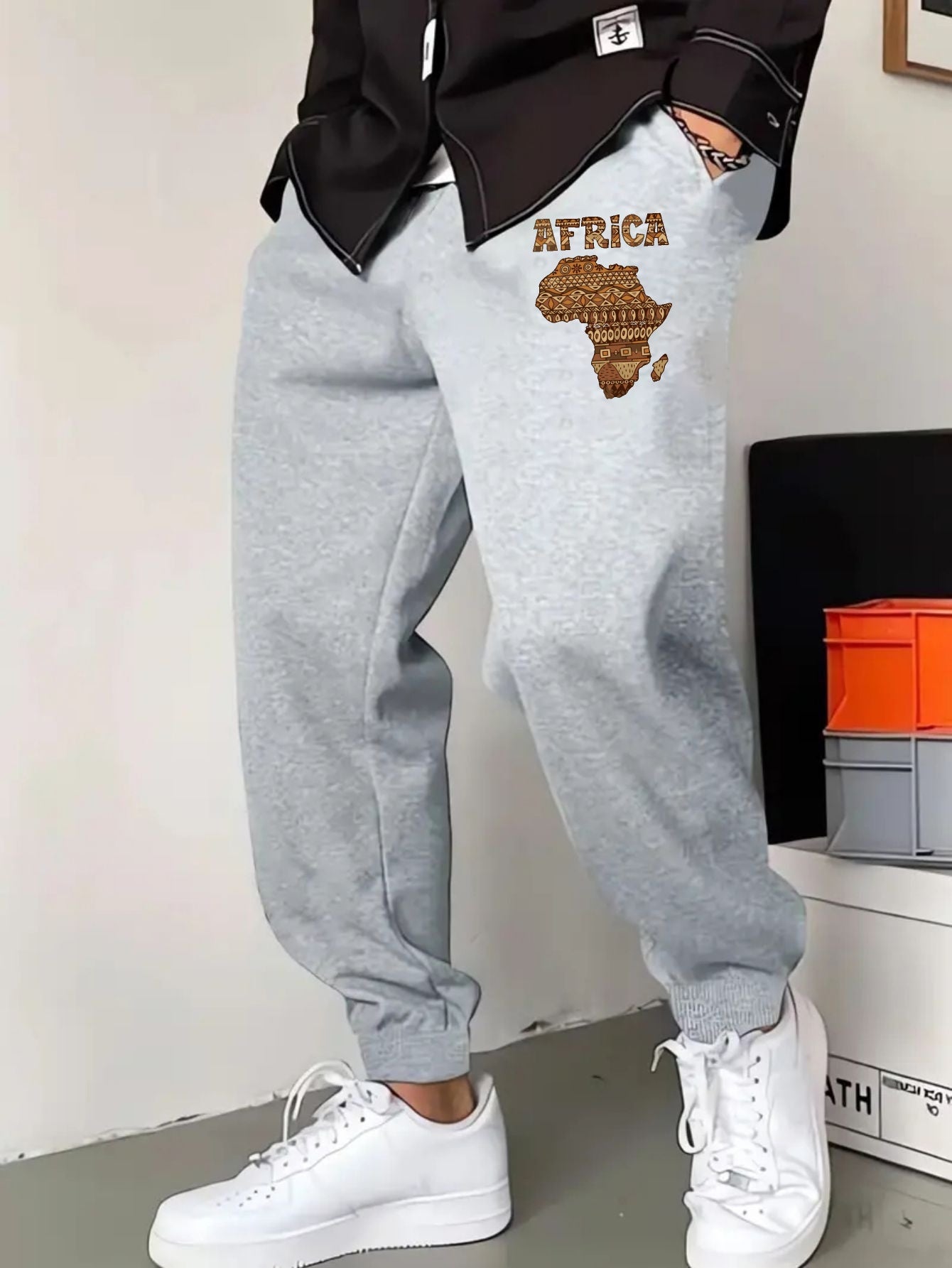 Africa Map Print Sweatpants