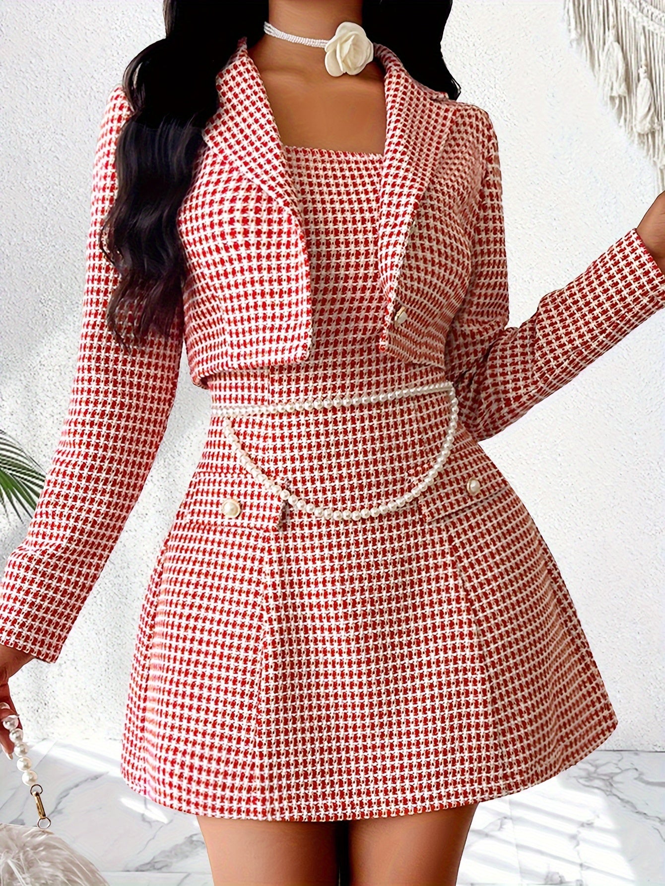 Elegant Plaid Dress Outfit