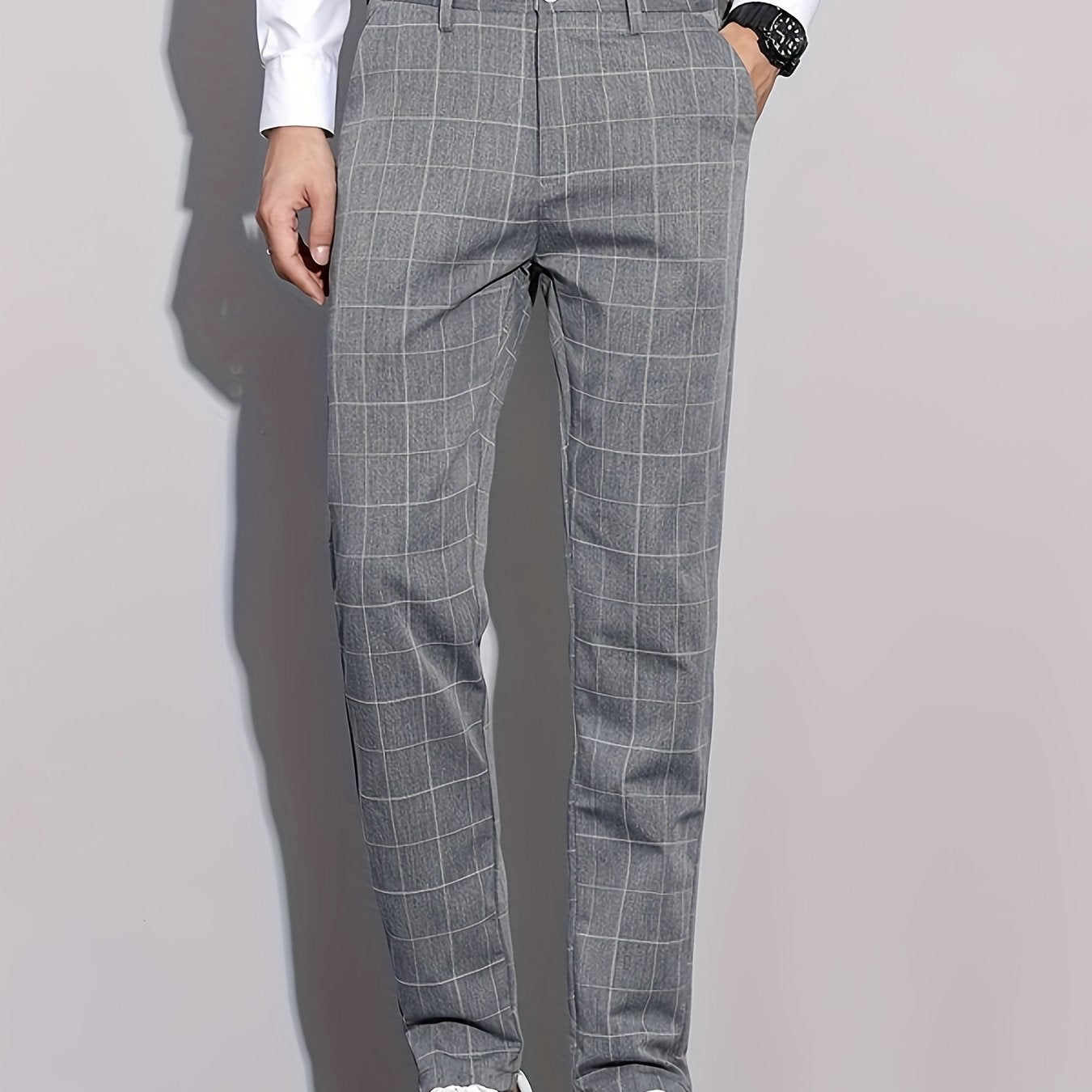 Formal Checkered Slim Fit Pants