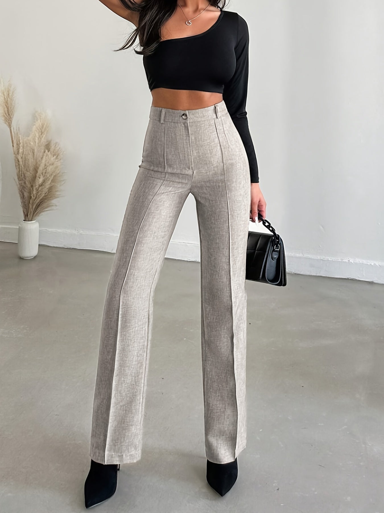 High Waist Wide Leg Pants