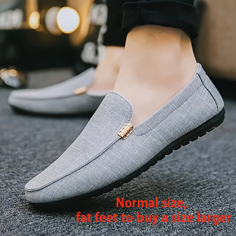 Men's Stylish Slip-On Canvas Loafers - Versatile & Comfortable for All Seasons, Perfect for Casual Wear & Outdoor Activities