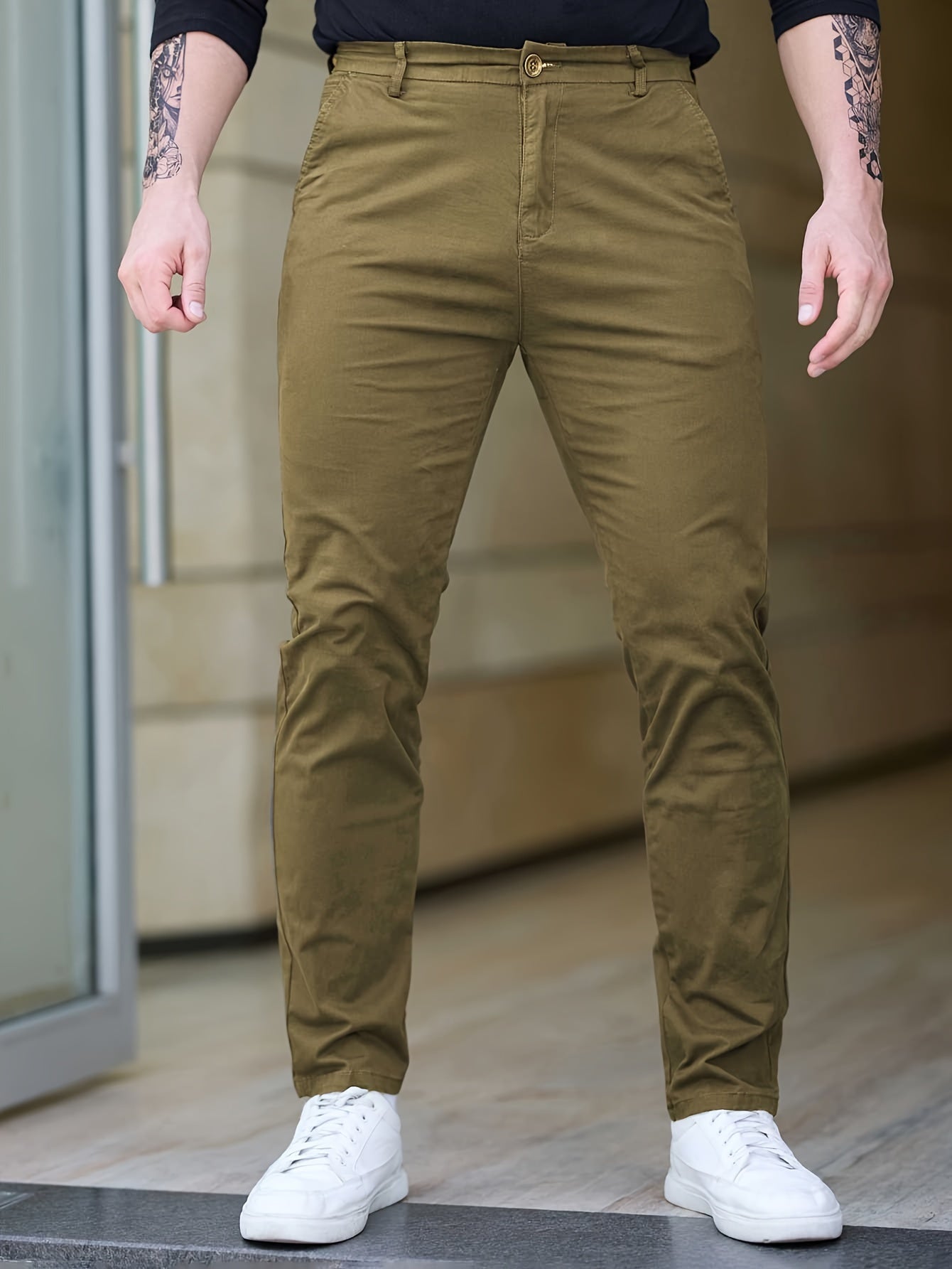 Slim-fit Cotton Pants