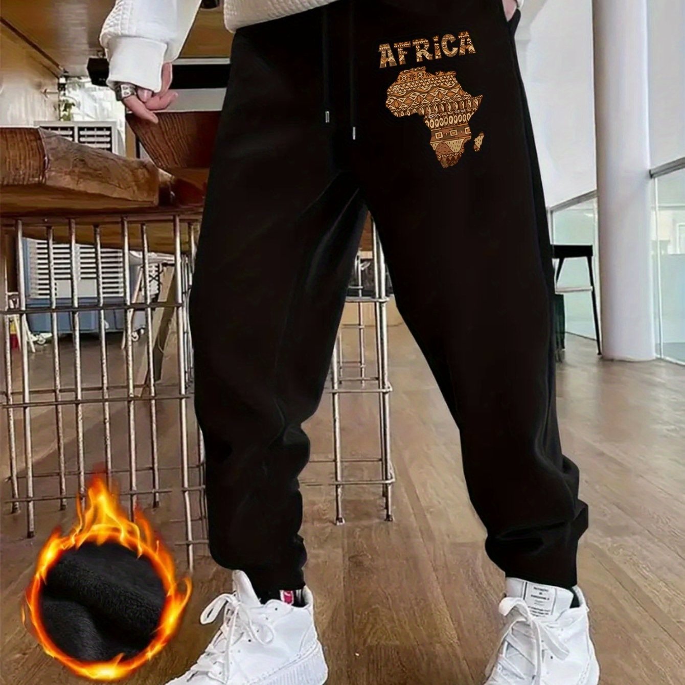 Africa Map Print Sweatpants