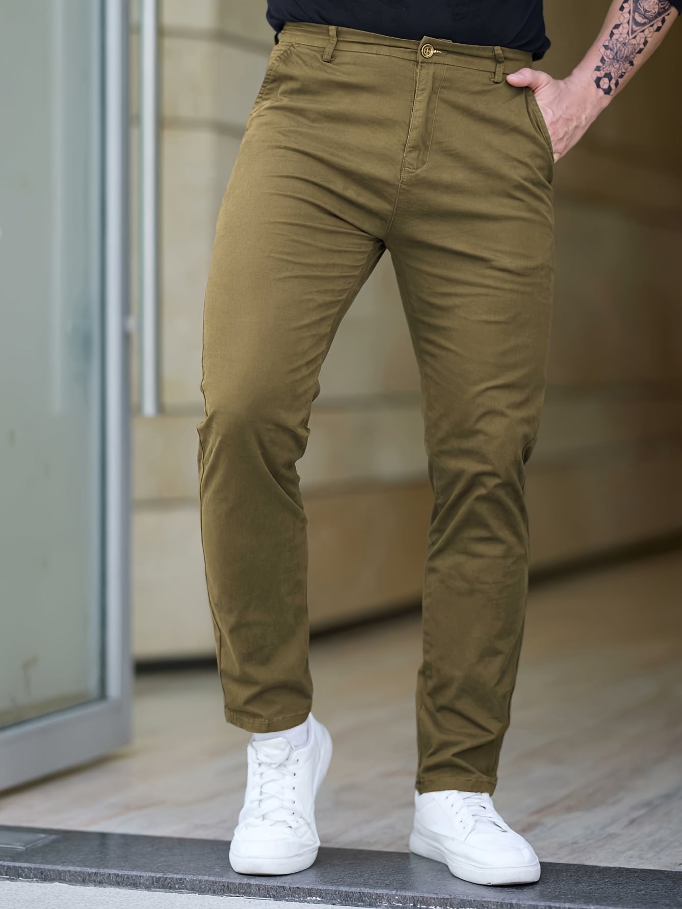 Slim-fit Cotton Pants