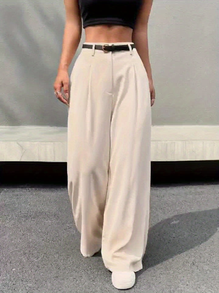 Elegant High Waist Wide Leg Pants