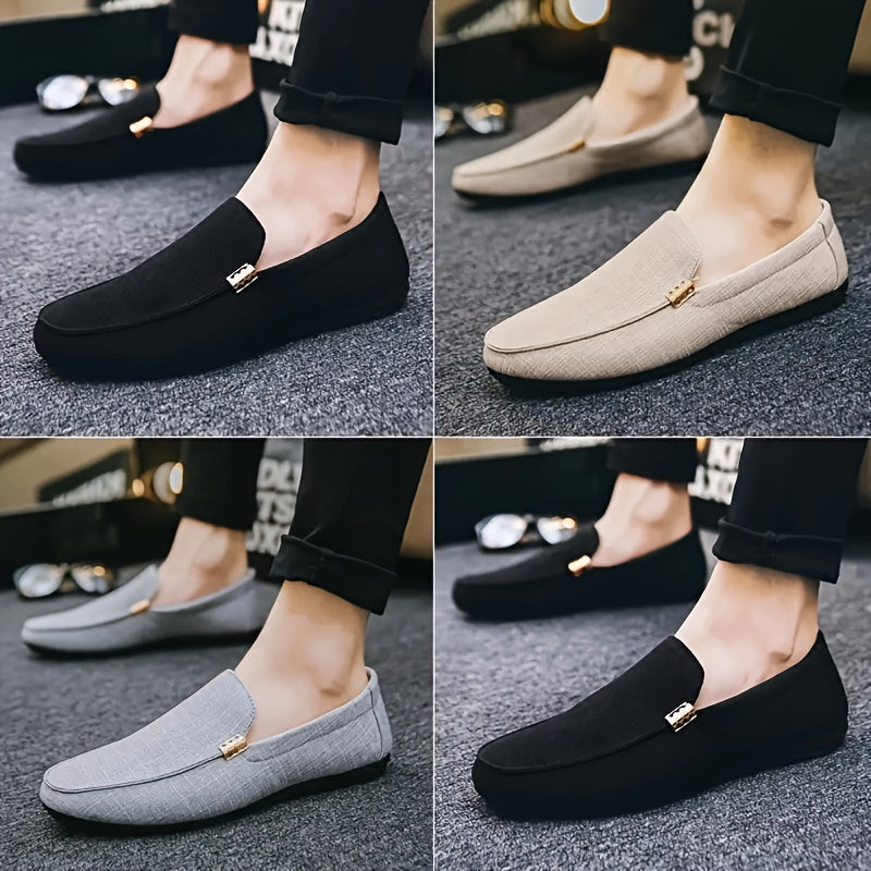 Men's Stylish Slip-On Canvas Loafers - Versatile & Comfortable for All Seasons, Perfect for Casual Wear & Outdoor Activities