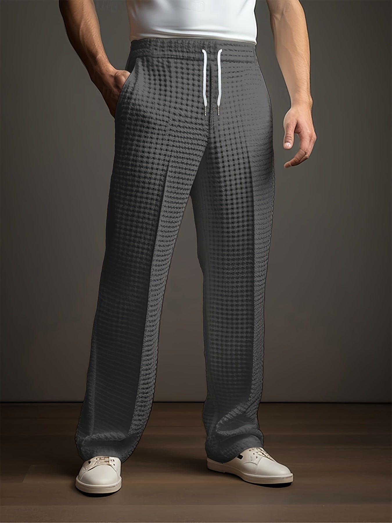 Textured Casual Pants