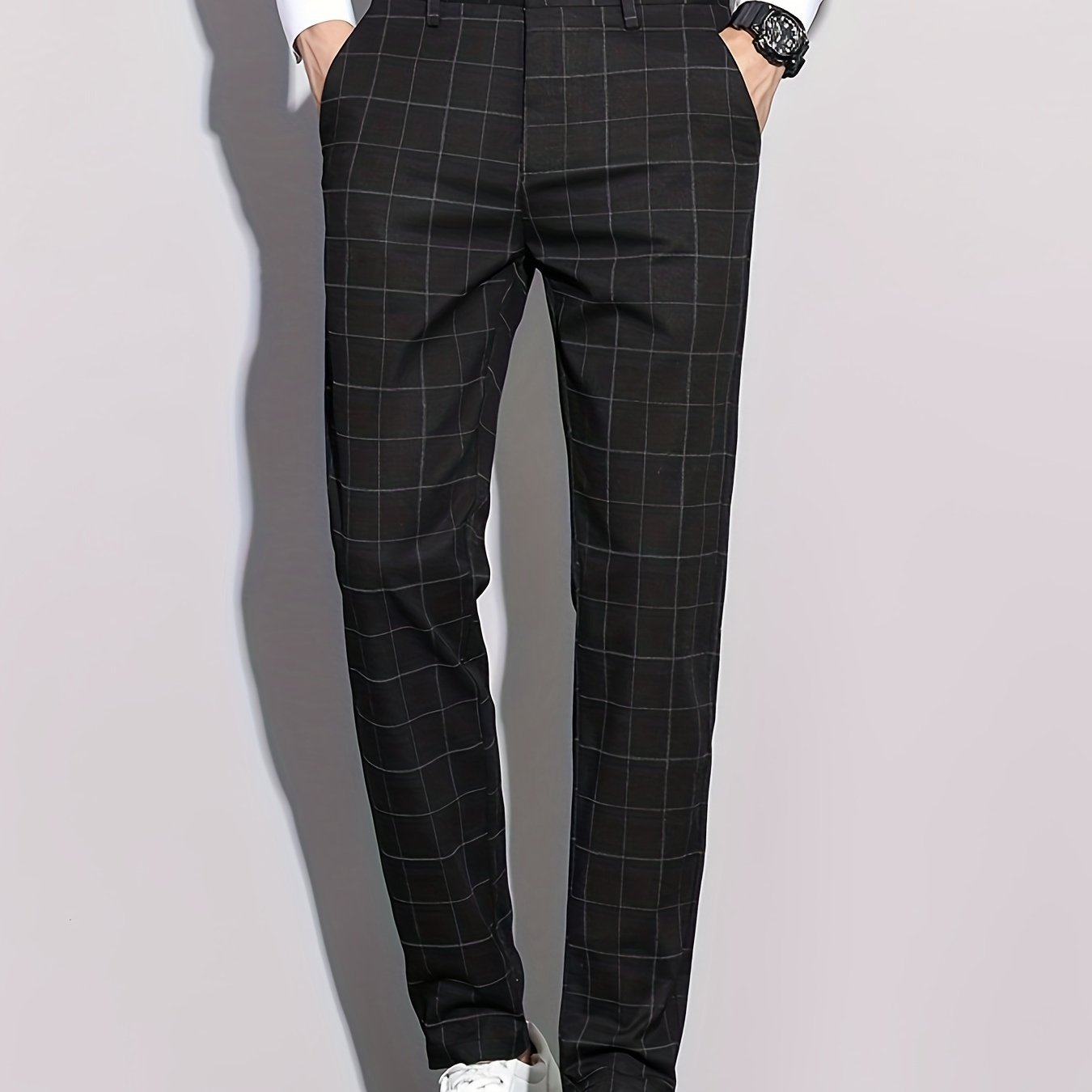 Formal Checkered Slim Fit Pants