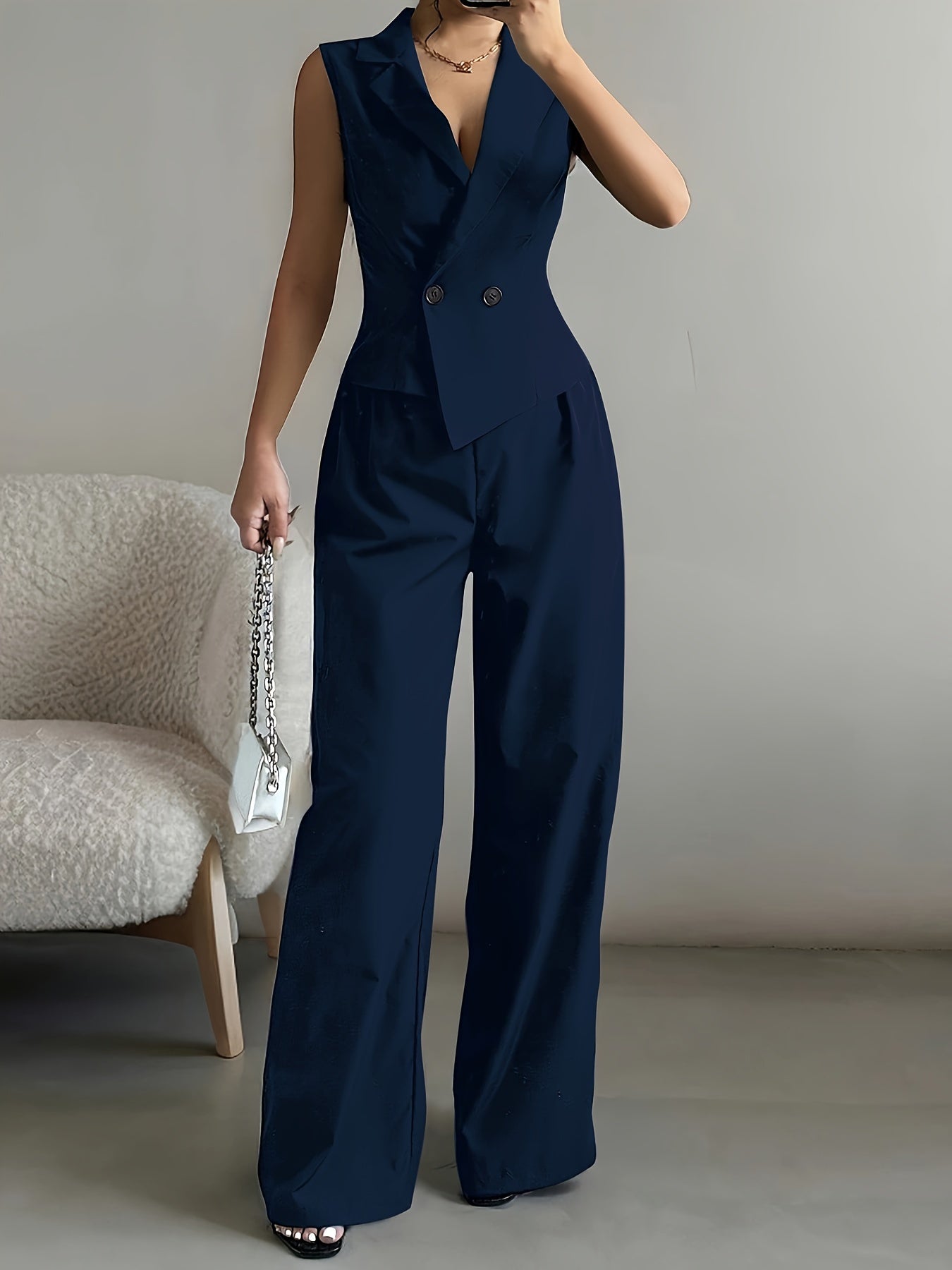 Elegant Vest and Pants Set