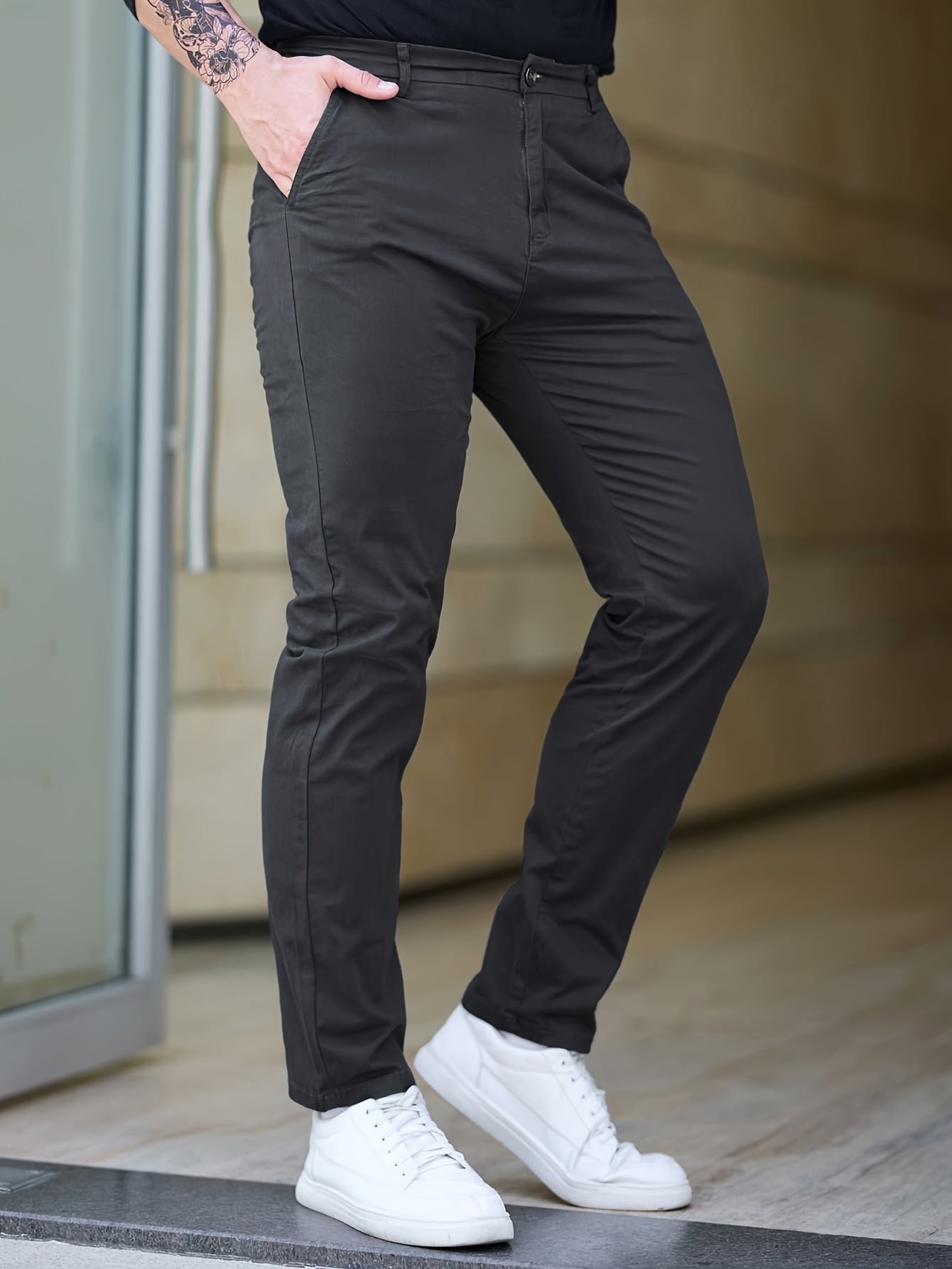 Slim-fit Cotton Pants