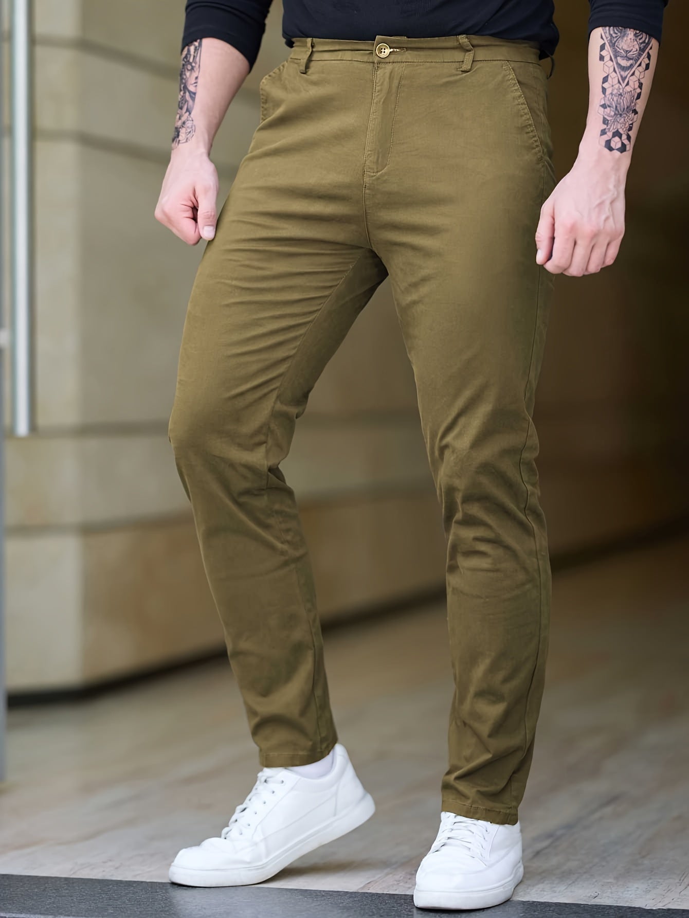 Slim-fit Cotton Pants