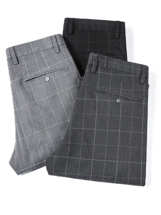 Formal Checkered Slim Fit Pants