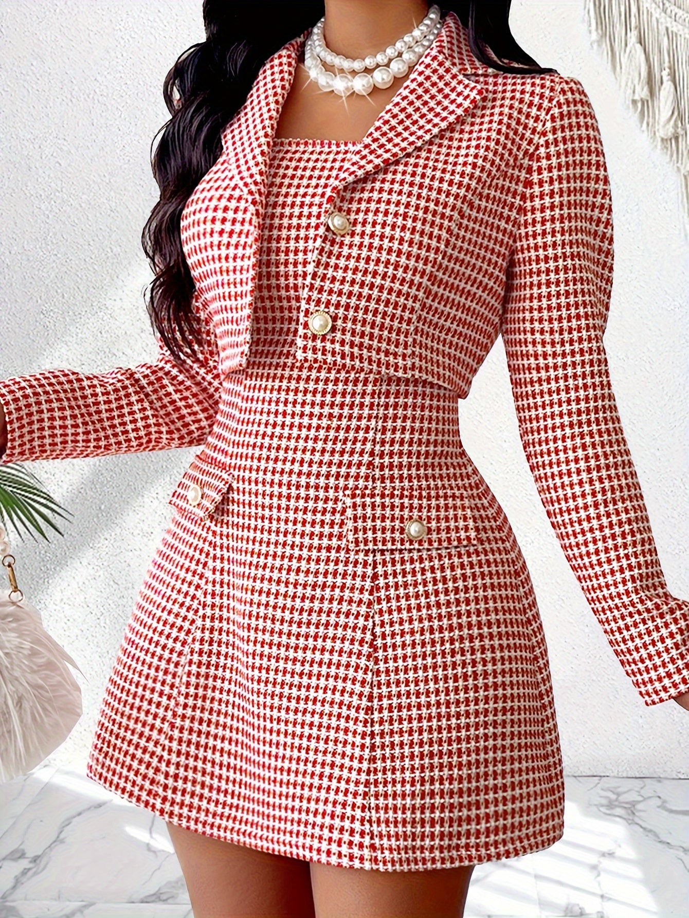 Elegant Plaid Dress Outfit