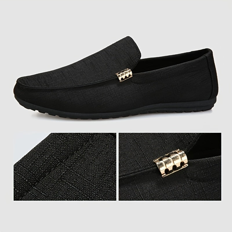 Men's Stylish Slip-On Canvas Loafers - Versatile & Comfortable for All Seasons, Perfect for Casual Wear & Outdoor Activities