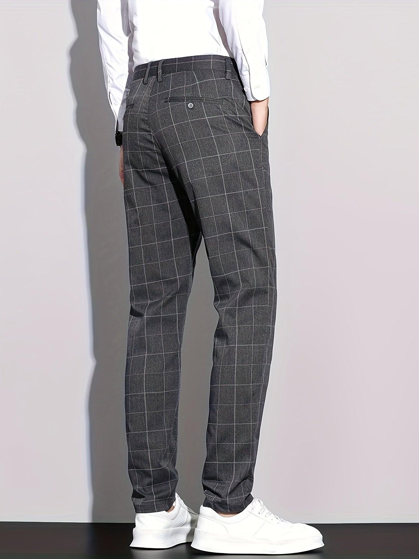 Formal Checkered Slim Fit Pants