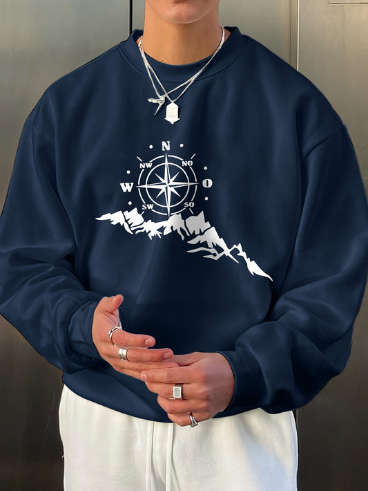 Compass Print Sweatshirt