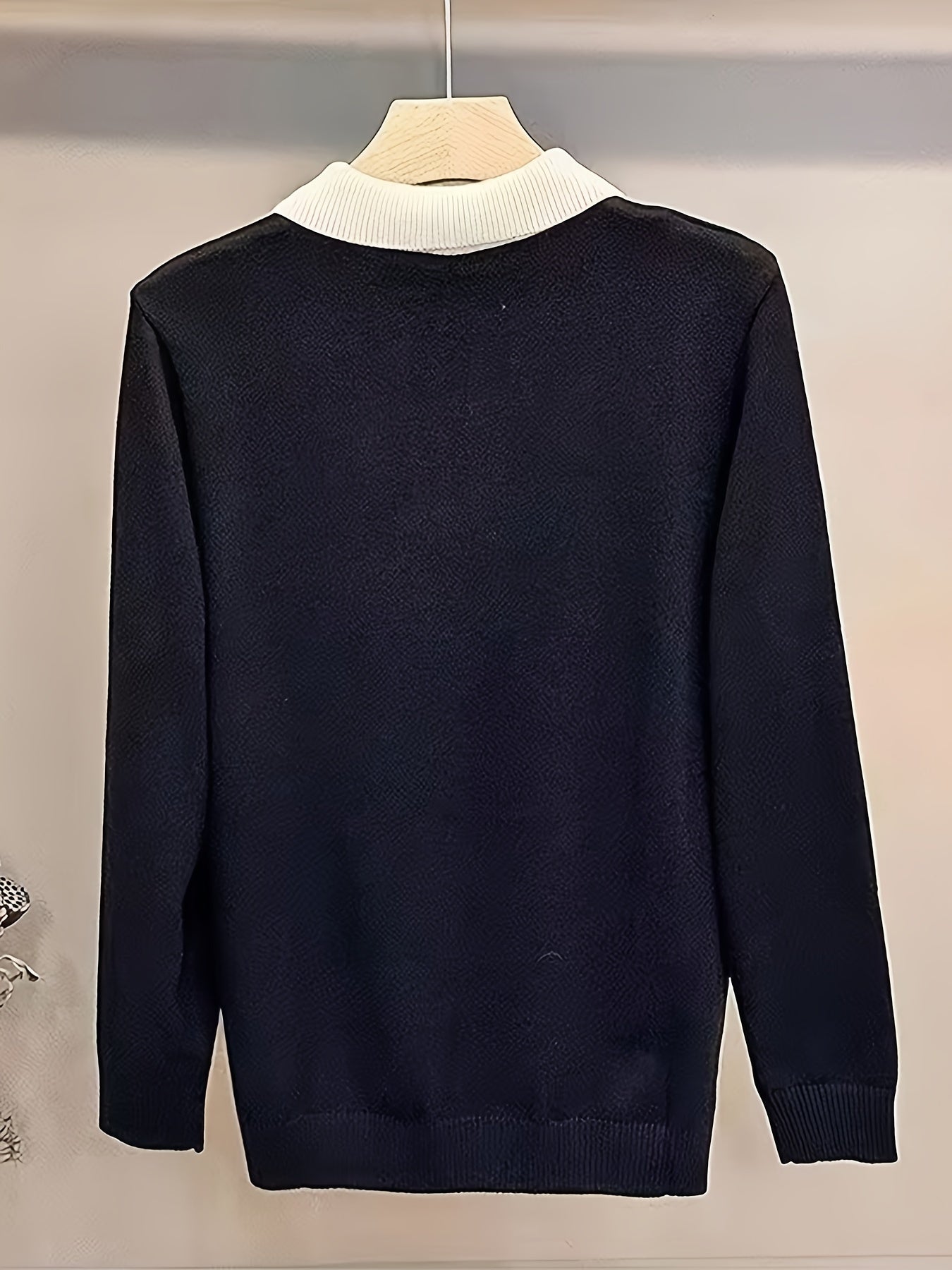 Lapel Collar Knit Sweater