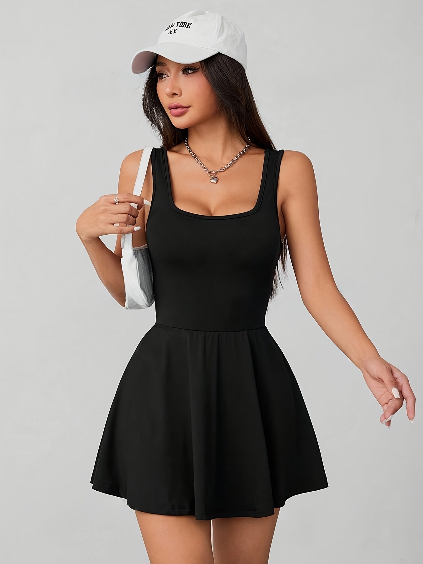 A Line Neck Dress