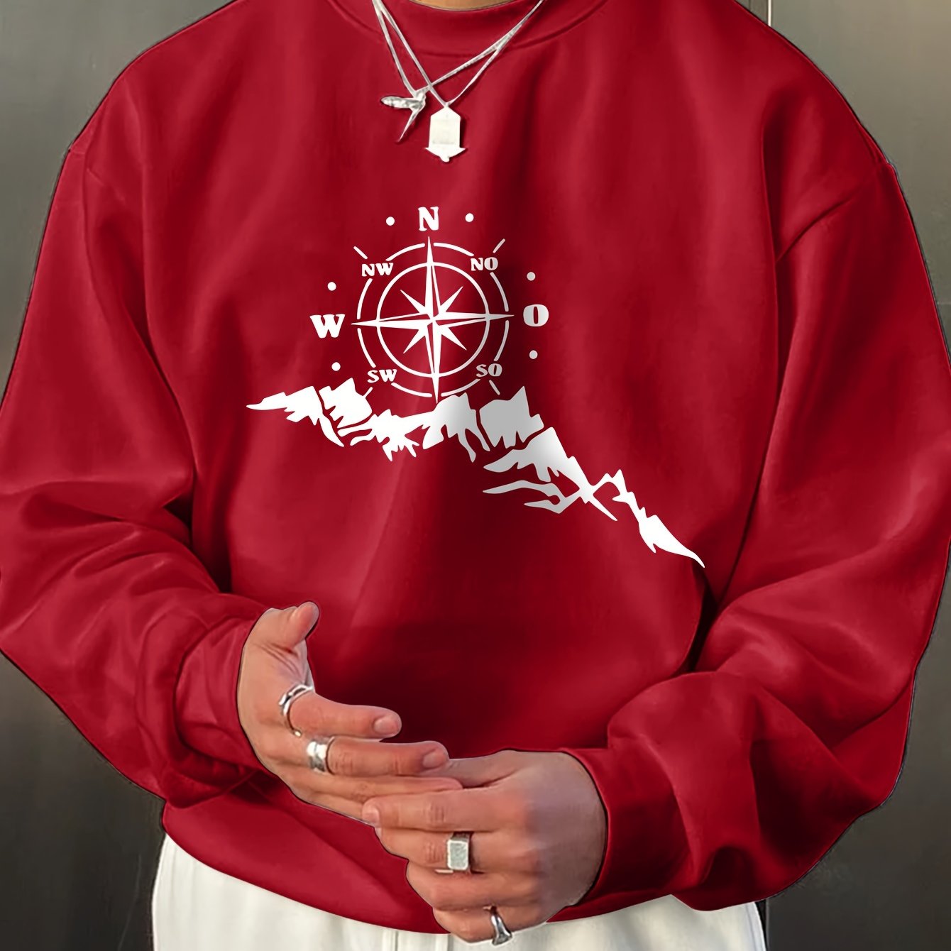 Compass Print Sweatshirt