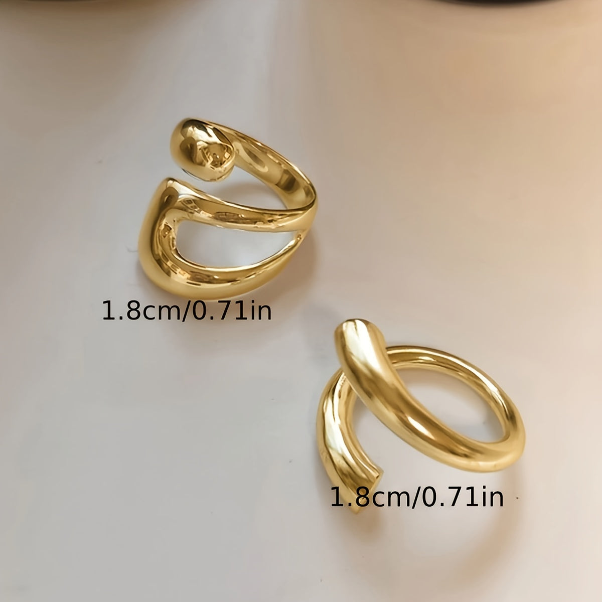 Adjustable Irregular Rings Set