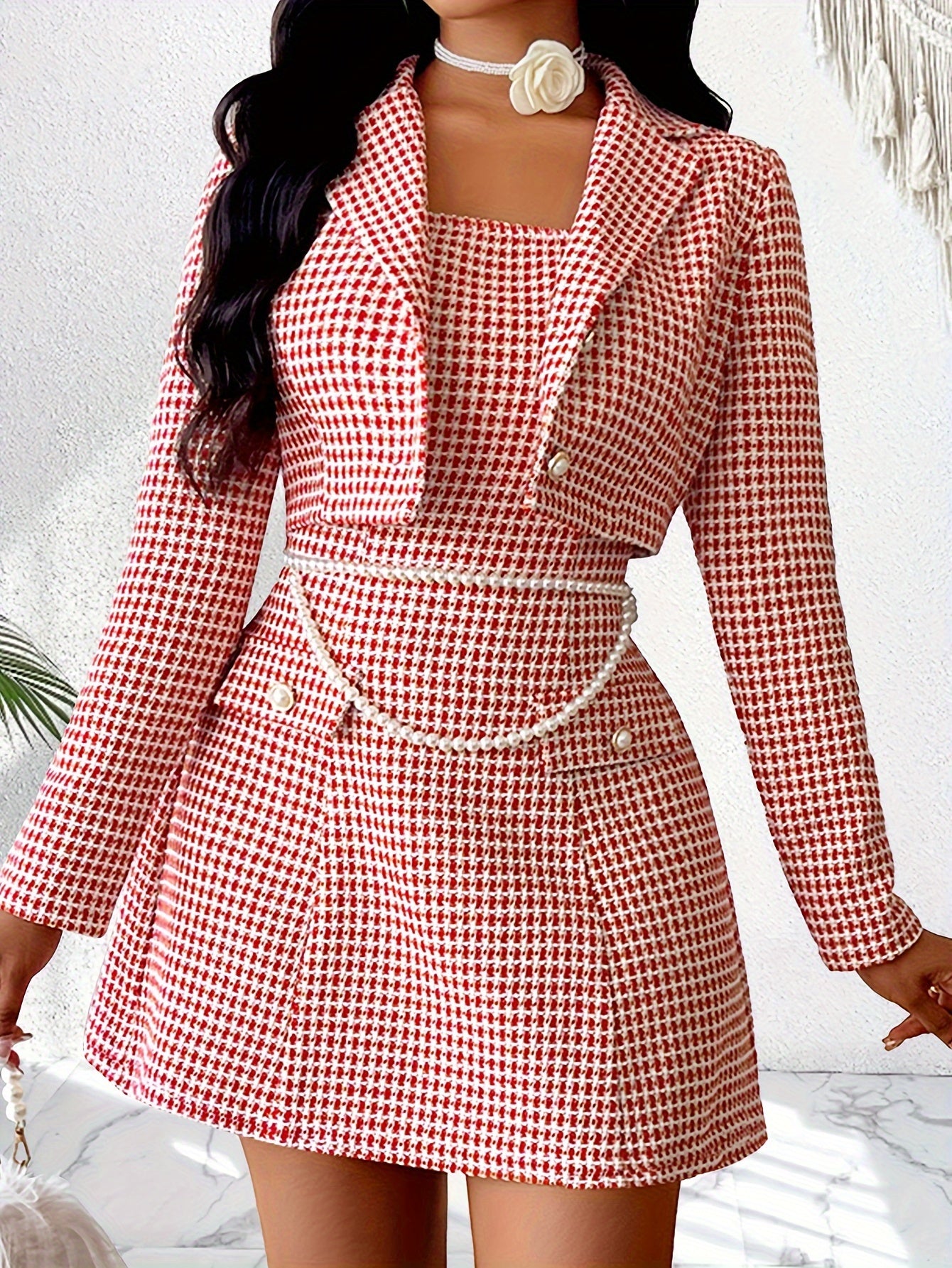 Elegant Plaid Dress Outfit