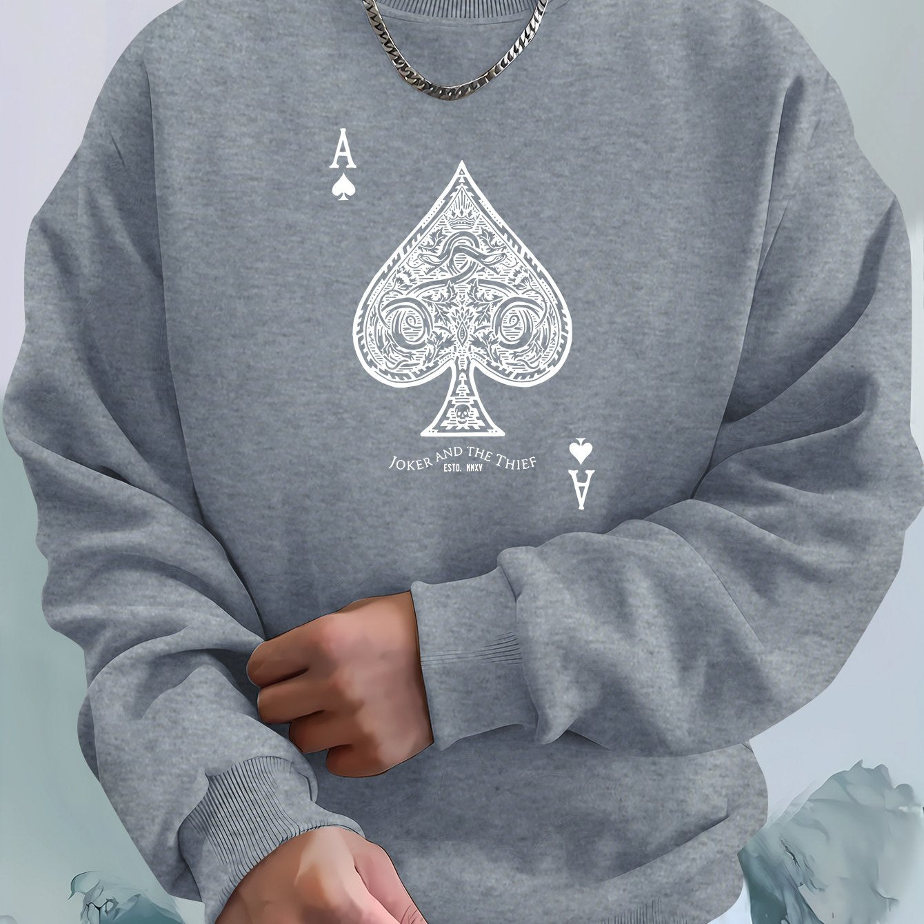 Playing Card Print Sweater