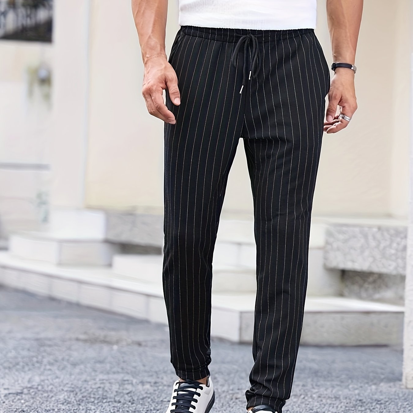 Striped Pants With Pockets