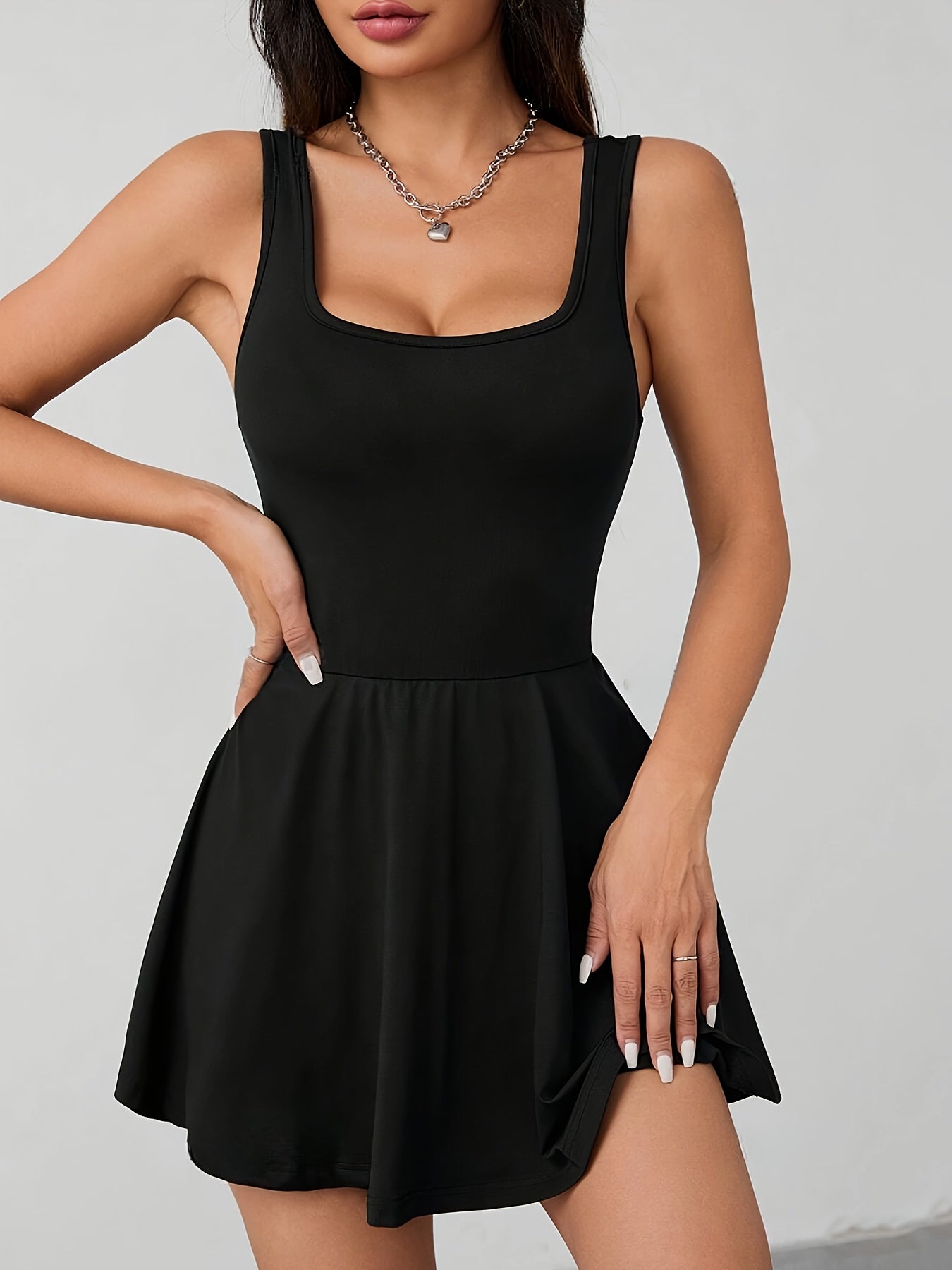 A Line Neck Dress