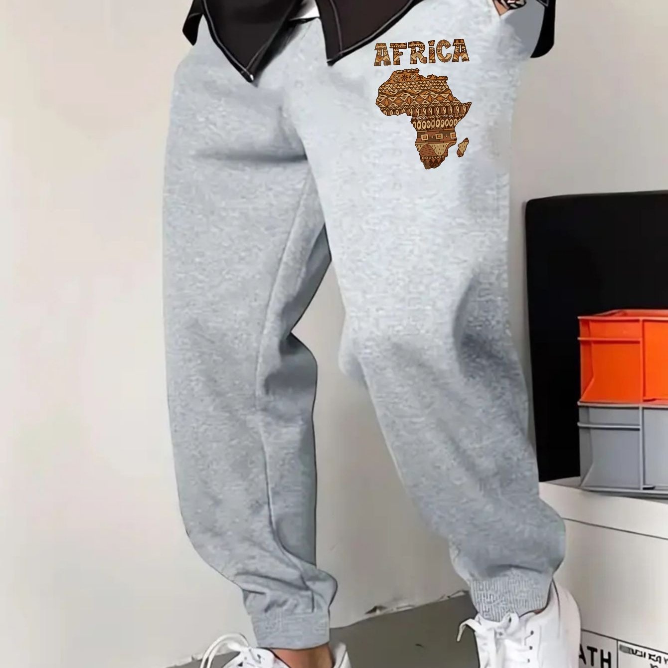 Africa Map Print Sweatpants