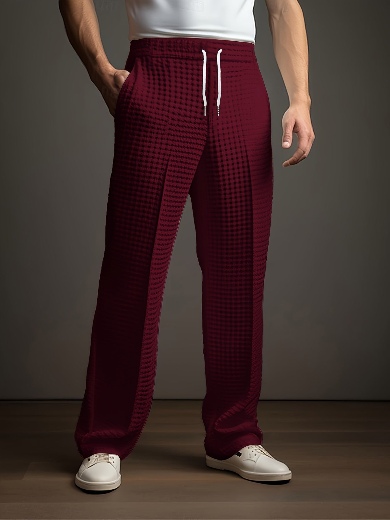 Textured Casual Pants