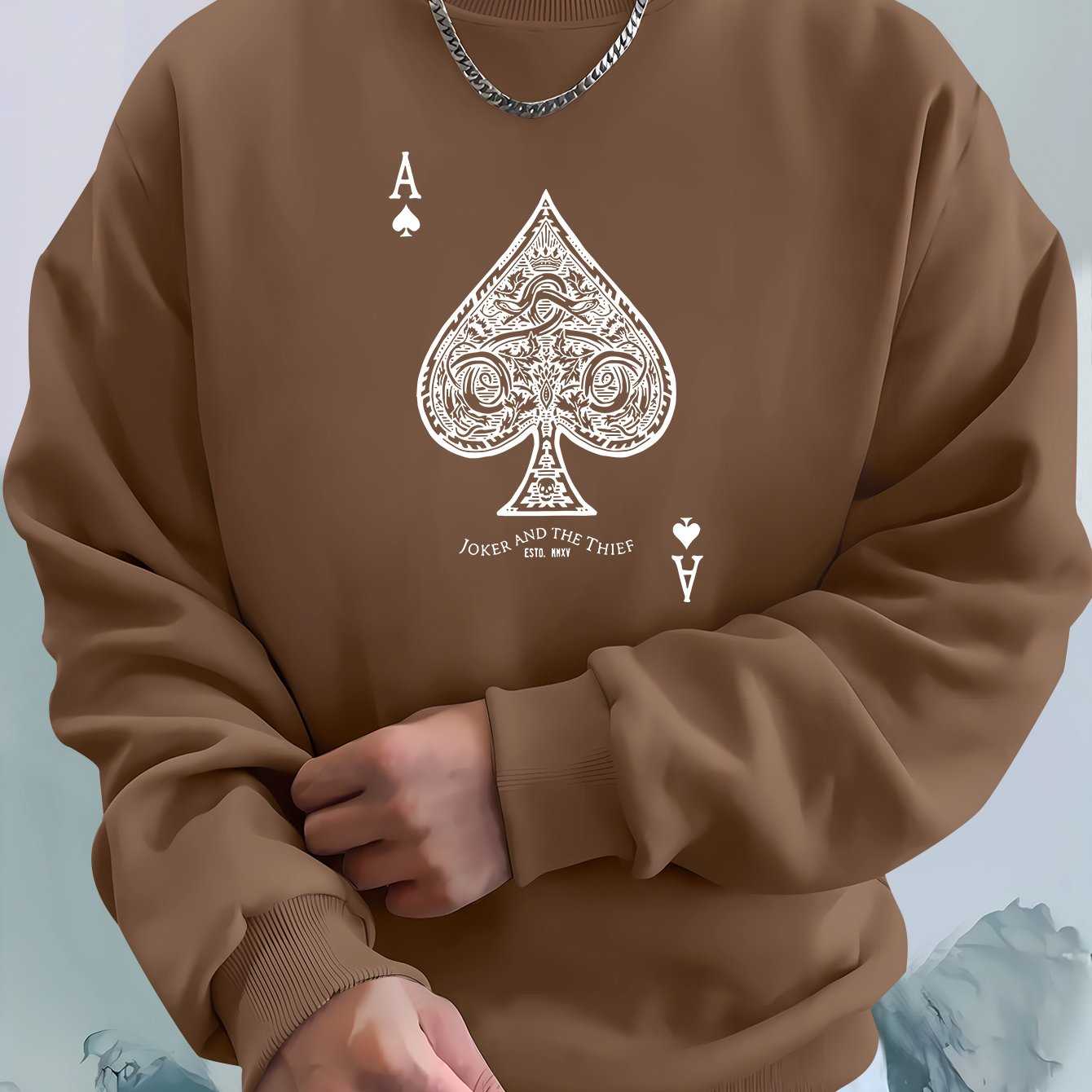 Playing Card Print Sweater