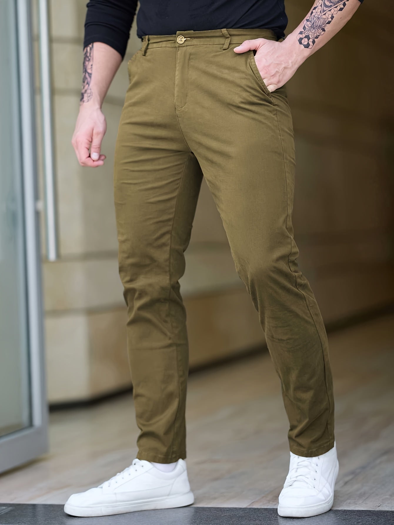 Slim-fit Cotton Pants