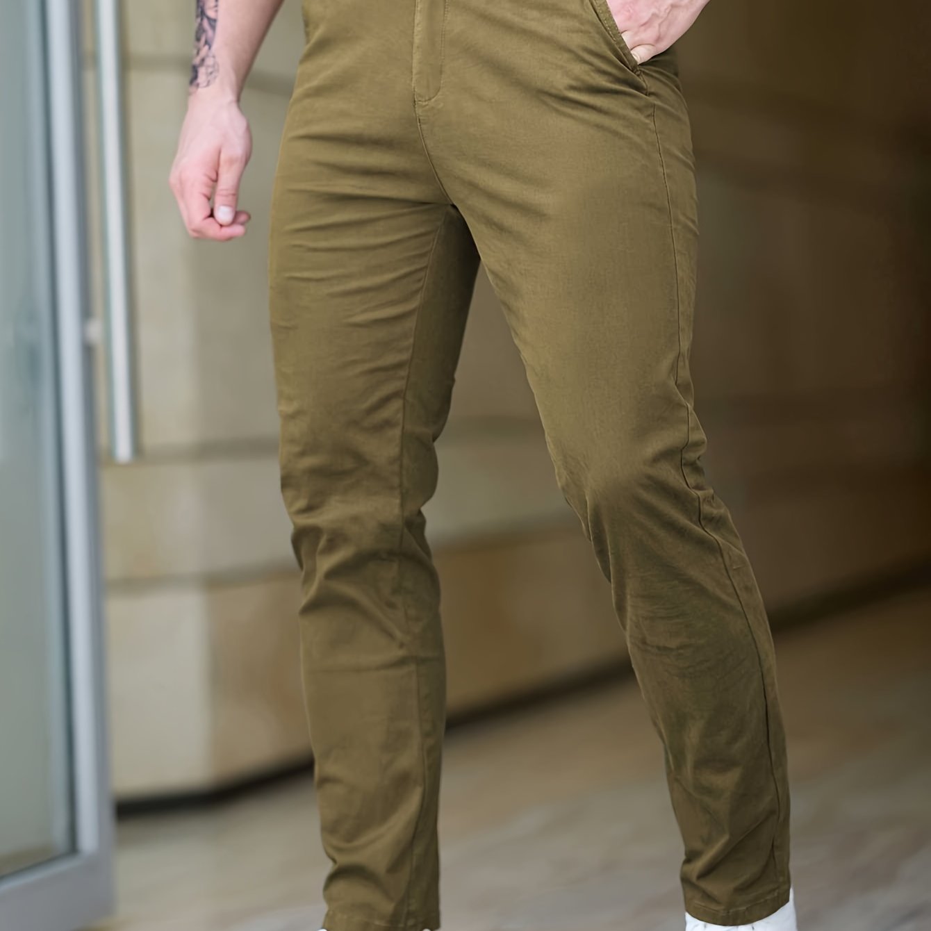 Slim-fit Cotton Pants