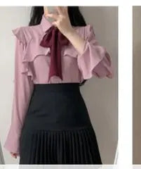 Women's Cute Bow Tie Tops Preppy Style Vintage Japan Korea Design Single Breasted Button Elegant Formal Red Black Shirts Blouses