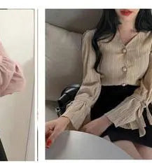 Women's Cute Bow Tie Tops Preppy Style Vintage Japan Korea Design Single Breasted Button Elegant Formal Red Black Shirts Blouses