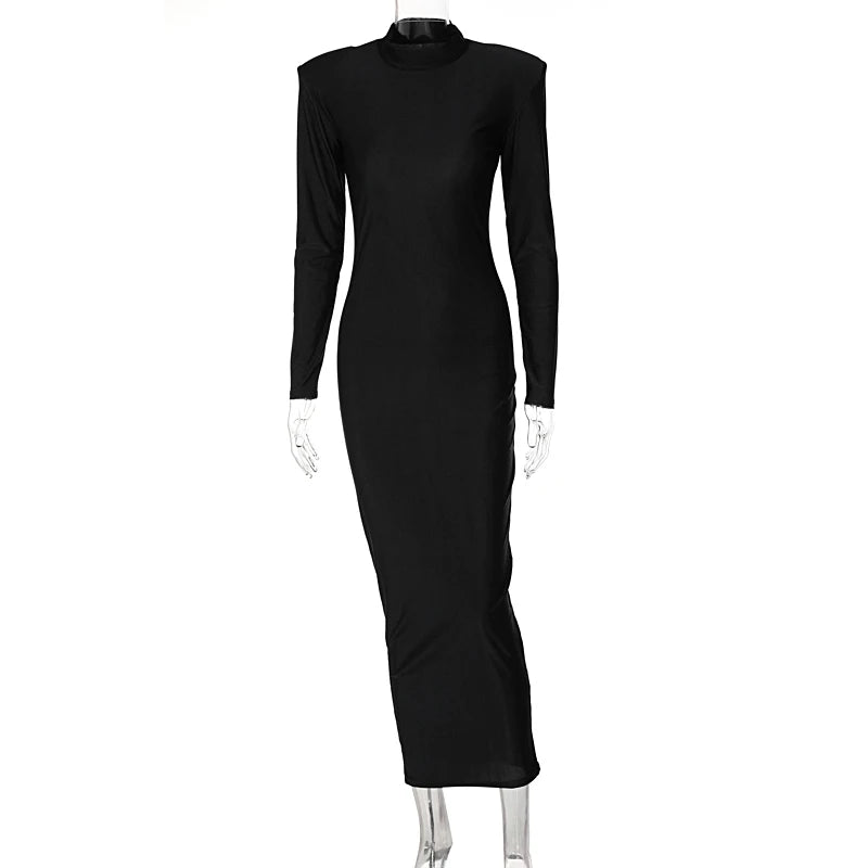 Hugcitar Solid Long Sleeve Dress