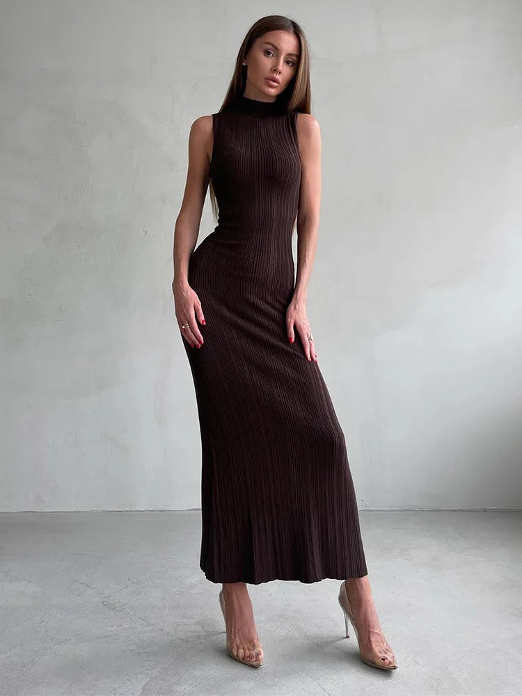 Knitwear Turtleneck Long Dress