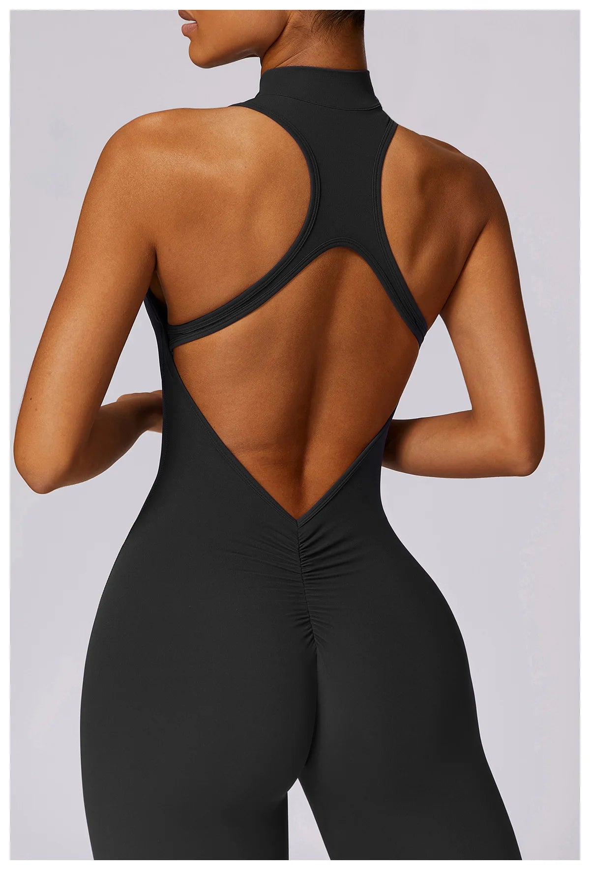 V Back One-piece Sports Suit