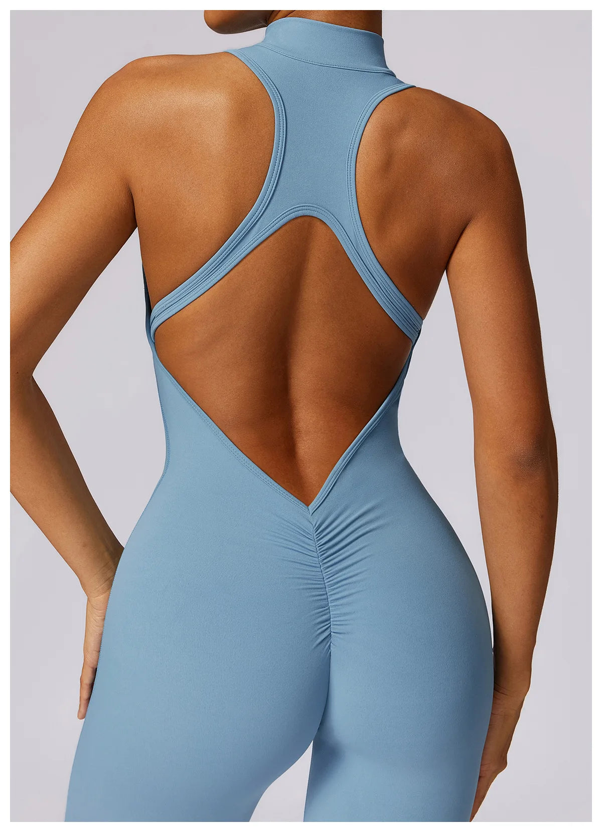 V Back One-piece Sports Suit